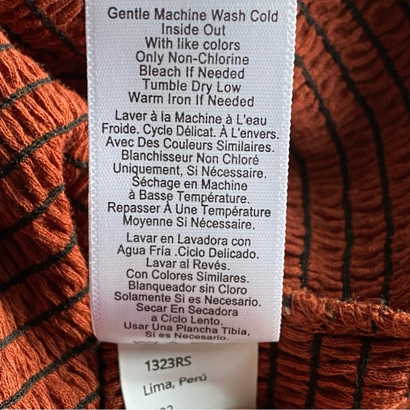 Nation LTD Alexandra Smocked Long Sleeve - Red Clay - Small, NWT - Picture 12 of 12